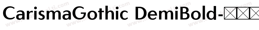 CarismaGothic DemiBold字体转换